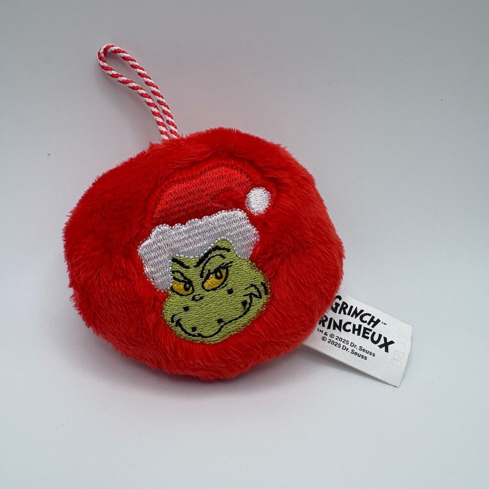 Grinch Santa Hat Red Ball Ornament McDs Exclusive 2025 Christmas (SKU: 594TO)